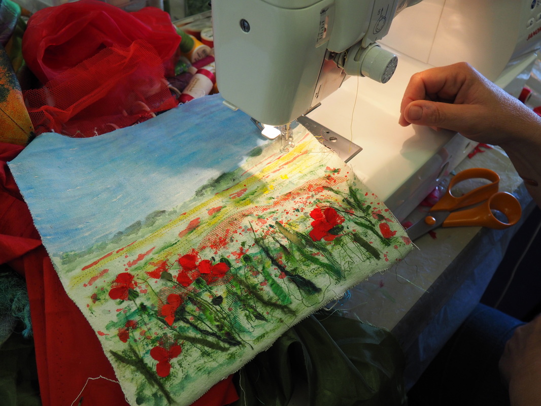 Making your own fabric paints with artists acrylic paint and fabric medium  - CLAIRE PASSMORE blog archive